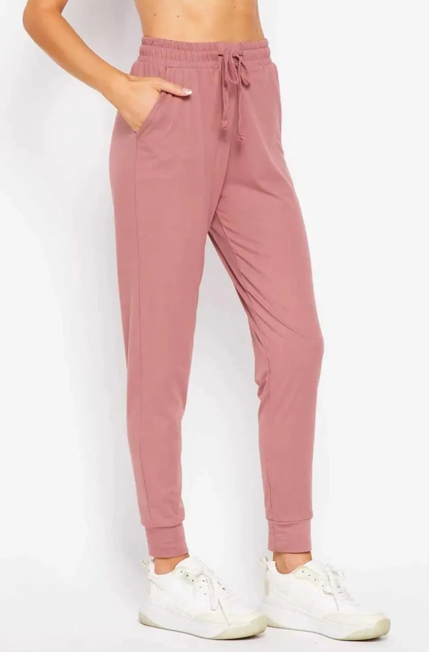 Mauve Butter Soft Joggers