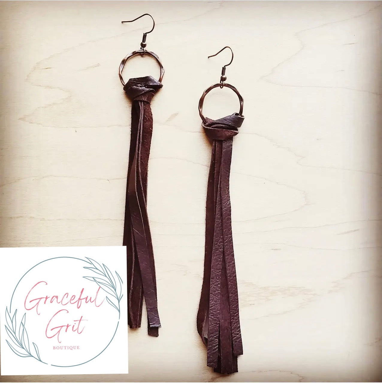 Leather Fringe Earrings