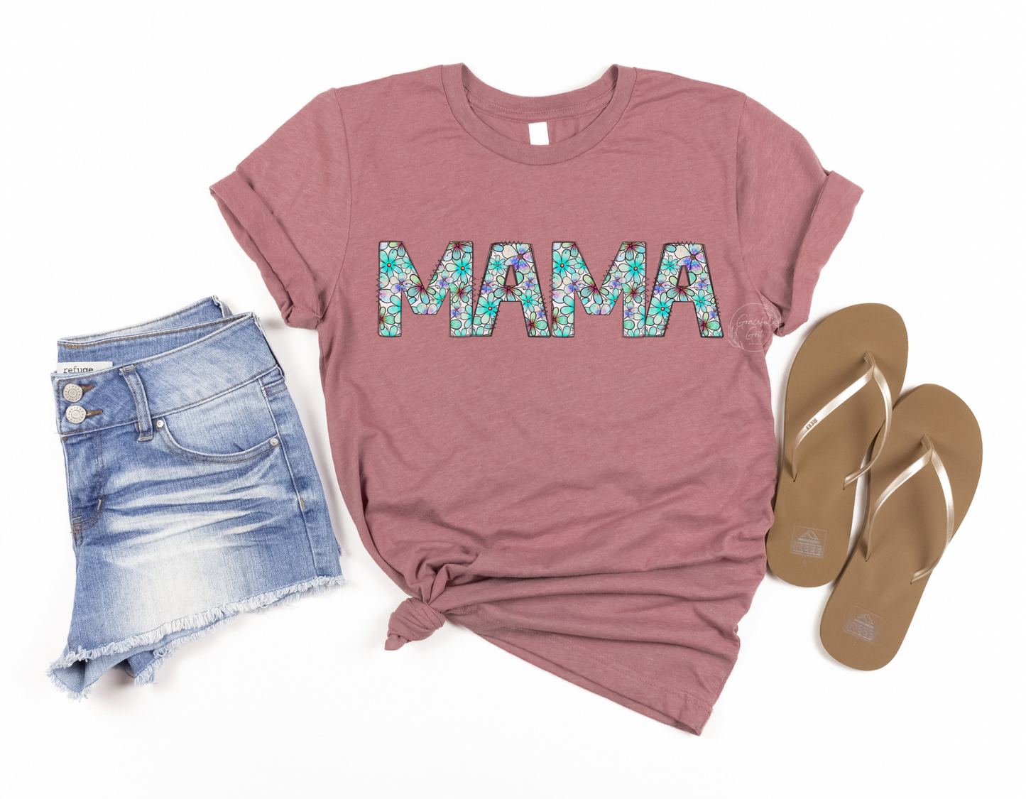 MAMA Floral tee