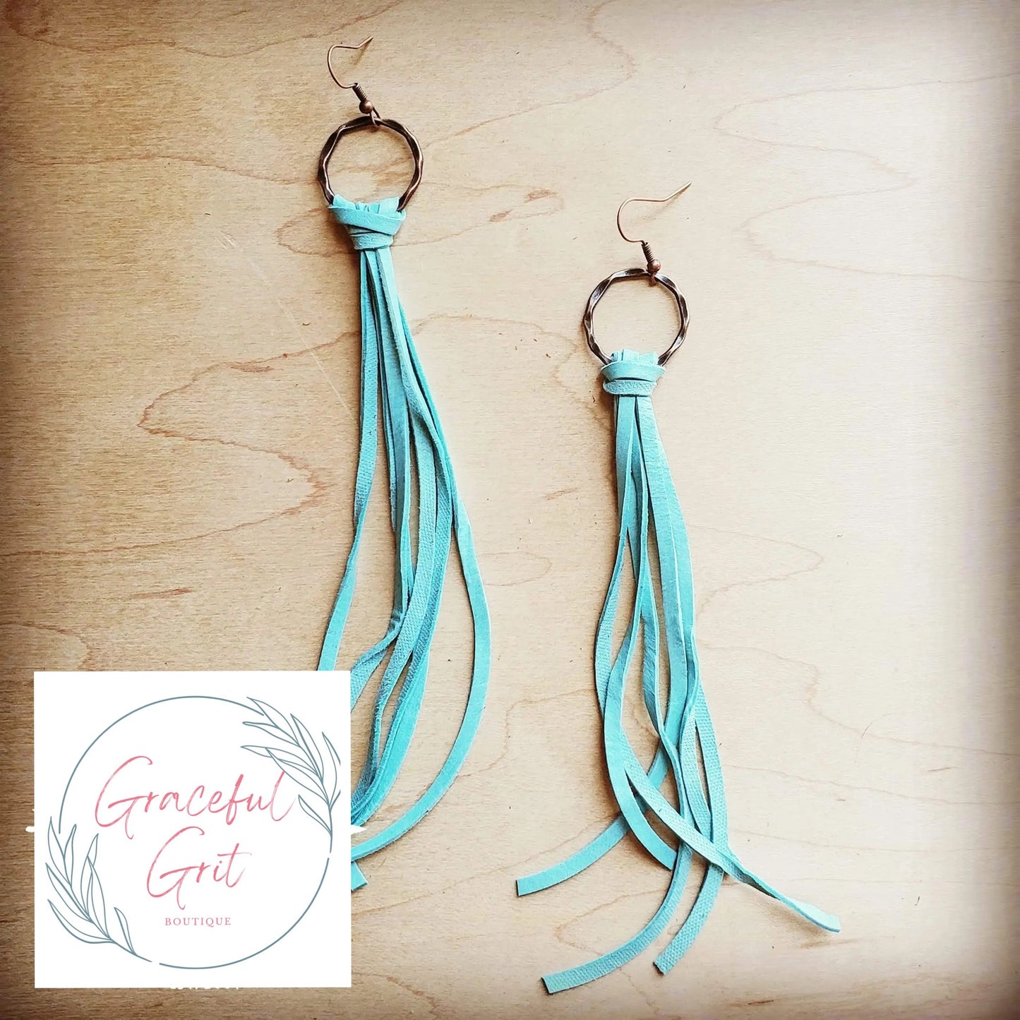 Leather Fringe Earrings