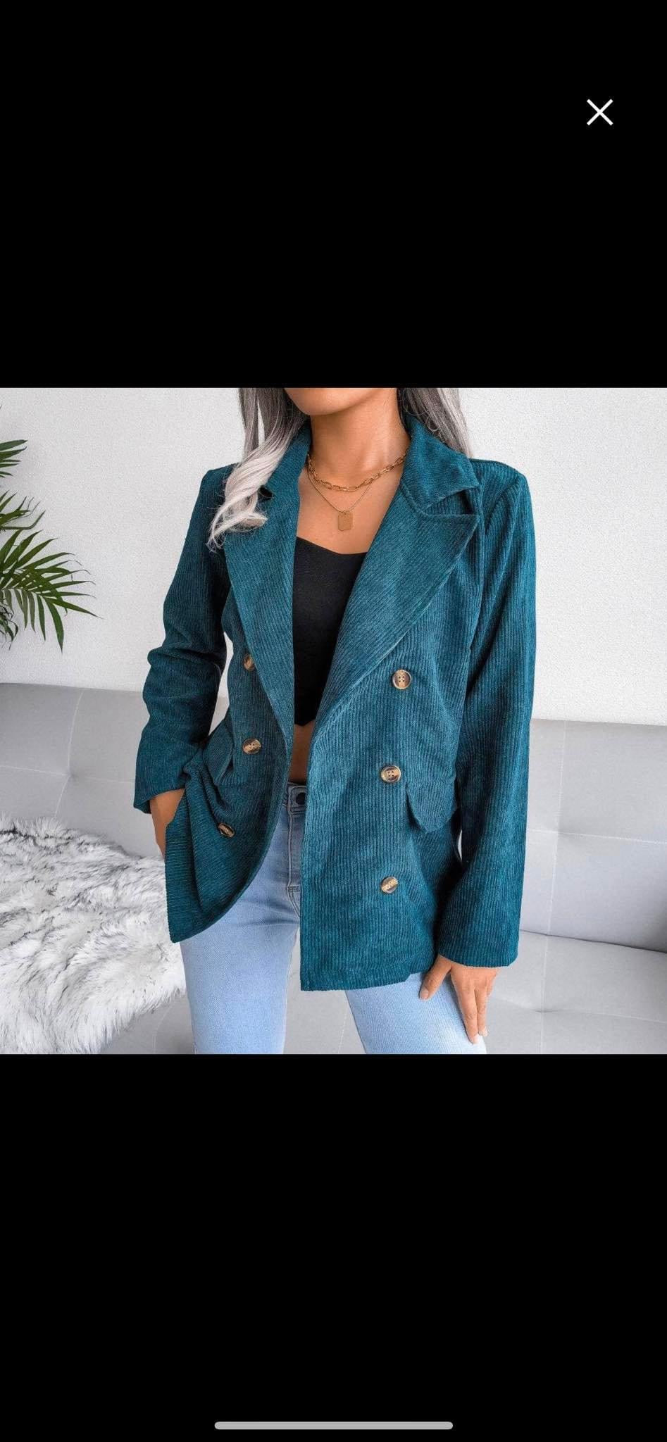 Corduroy Button up Blazer